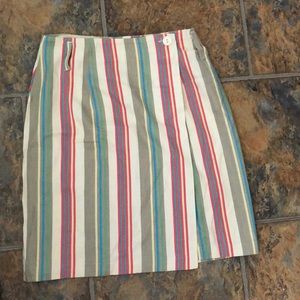 Vintage Striped Pencil Skirt